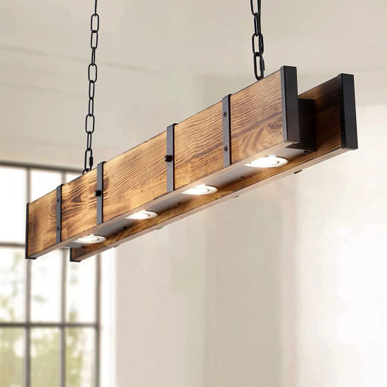 Wood and glass 2024 ceiling light